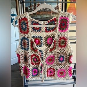 Natural Life crocheted vest